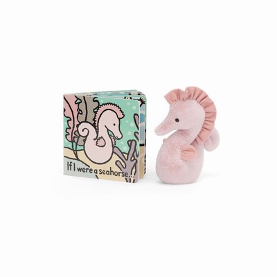 Jellycat If I Were A Seahorse and Sienna Seahorse Medium New Zealand | ZGMOY1794